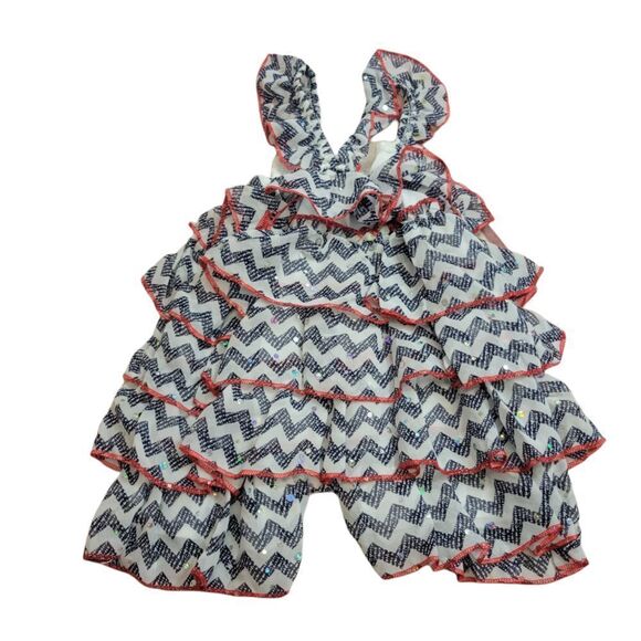 Little Lass patriotic romper 12mo - Picture 1 of 4